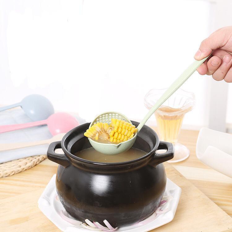 UNNISO - Sendok Sayur Sup Dengan Penyaring Kuah Colander Spoon Saring Dapur