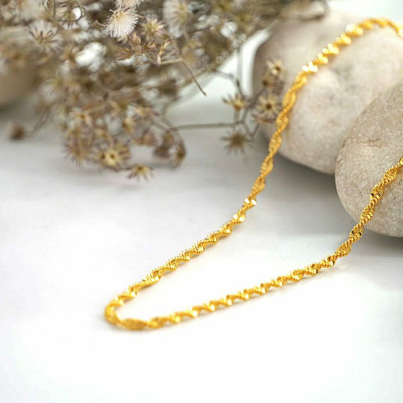 Xuping kalung emas 24k motif Borsalino 80cm