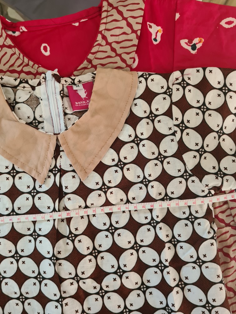 Dikirim Random Round Collar Atasan Batik Anak/ Batik Sekolah/ Baju Anak/ Atasan Anak/ Pakaian Batik