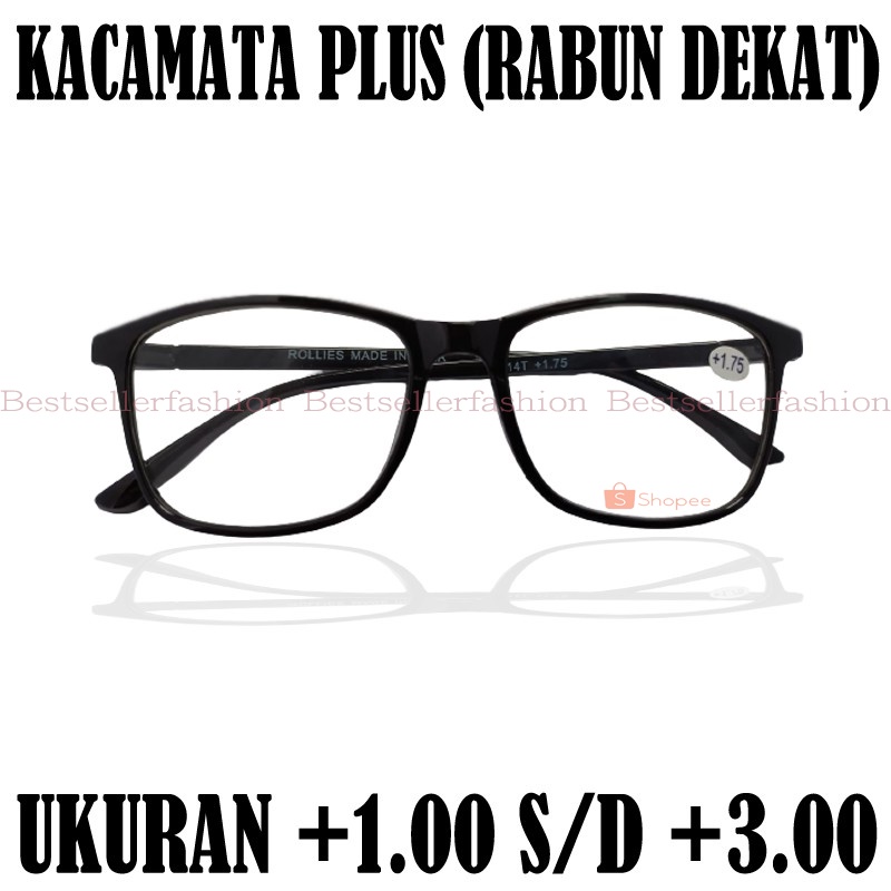 Kacamata Baca Plus (+) Pria Wanita +1.00s/d +3.00 Kacamata Plus Kacamata Rabun Dekat Reading Glasses