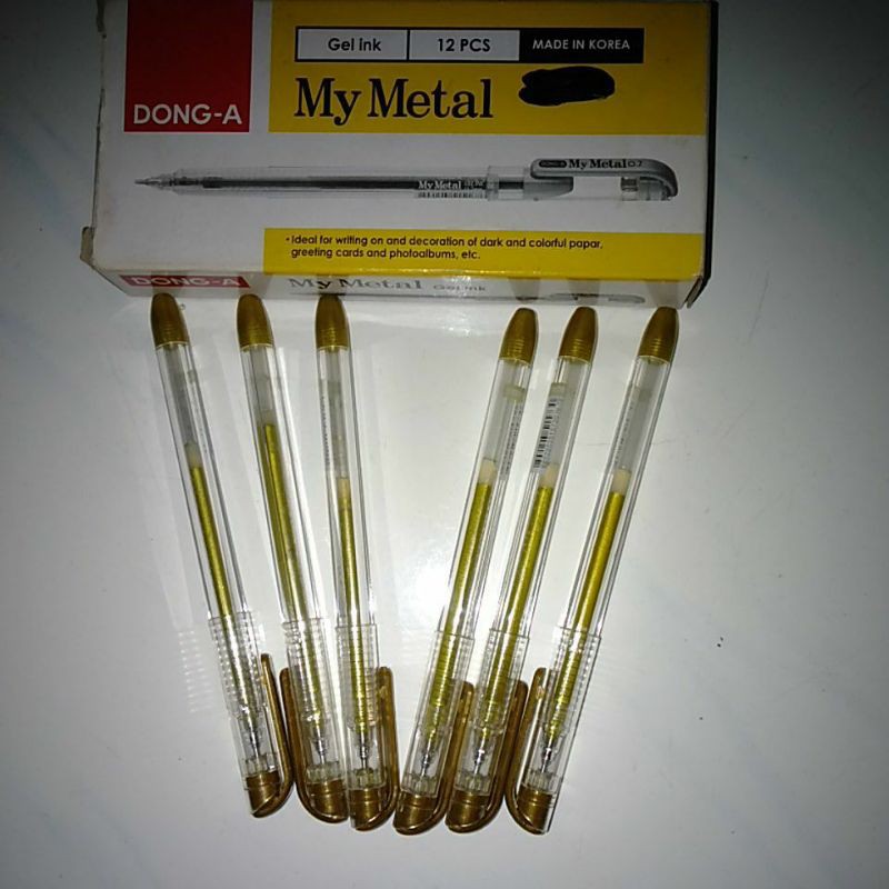 

[DONG-A] MY METAL GEL INK [GOLD] & TINTA MY-GEL [HITAM /BIRU]