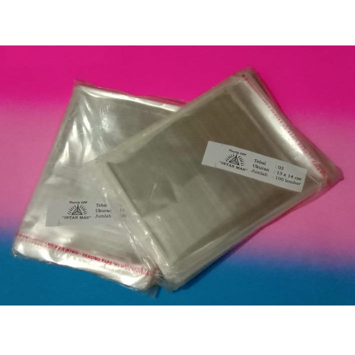 MURAH NIH!!! Plastik OPP 13 x 14 cm Seal/Lem 1000 lembar