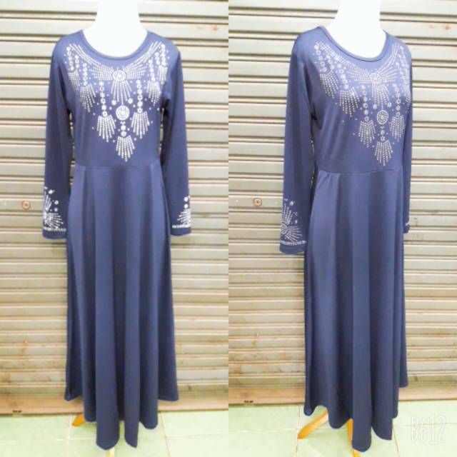 Gamis polos bahan Jersey