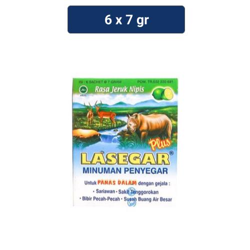 Lasegar Plus MInuman Penyegar Powder Jeruk Nipis 6 x 7 gr