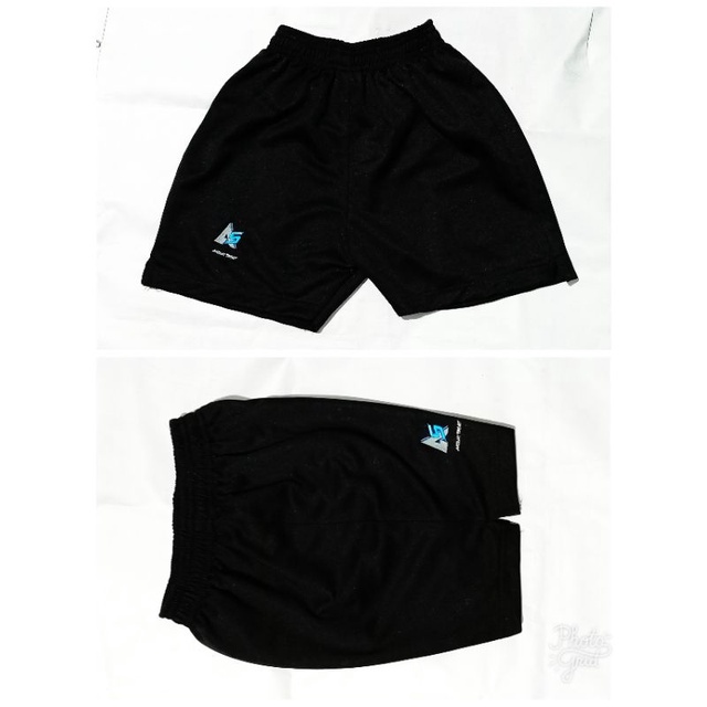 Celana voli hitam polos cewek logo bordir