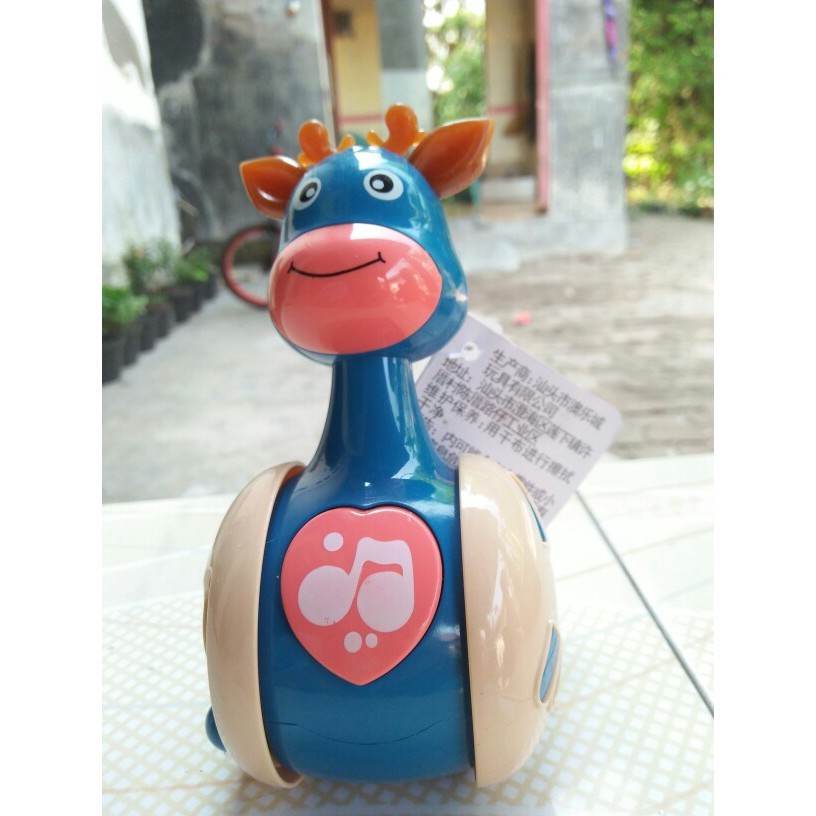 Mainan Bayi Tumbler Roda Rattle Roly Poly Karakter Rusa KIDS LAND-7