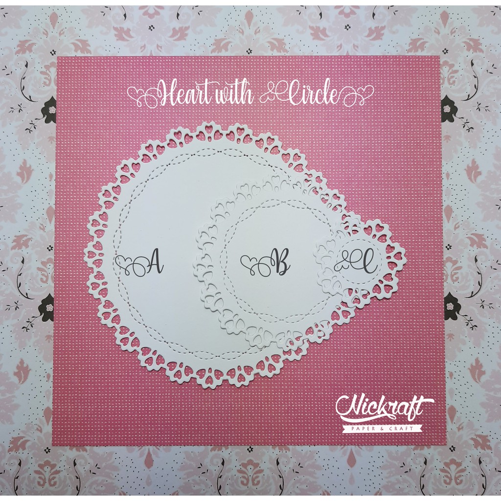 

HEART WITH CIRCLE - BAHAN SCRAPBOOK LABEL KARTU UCAPAN JOURNALING CARD PRAKARYA KERTAS