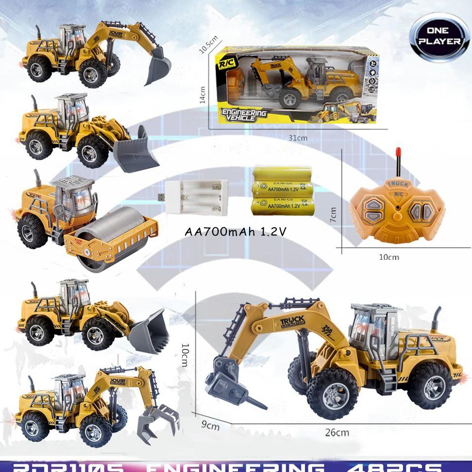 MURAH - PROMO RDR1105 RC Excavator Beko Traktor Truk Truck Mobil Mobilan Konstruksi Remot Kontrol