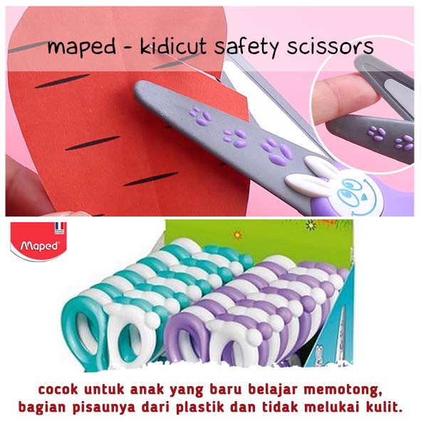 Zoetoys Gunting Maped - Kidipulse Kidicut Koopy Panda Security Safety Training Scissors Scissor Gunting Belajar Menggunting Anak 2 tahun