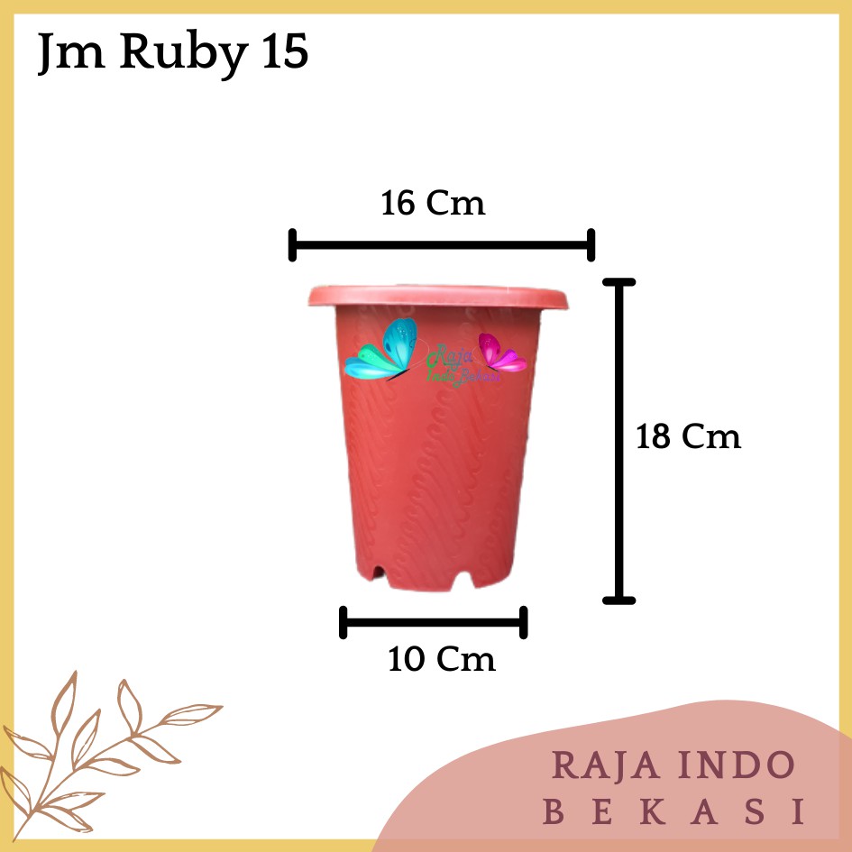 Pot Jm Ruby Batik 15 Putih Coklat Merah Bata Terraccota Terakota Pot Astor Pot Bunga Bulat Tinggi Mirip Pot Yogap 10 15  17 18 19 Tebal Murah