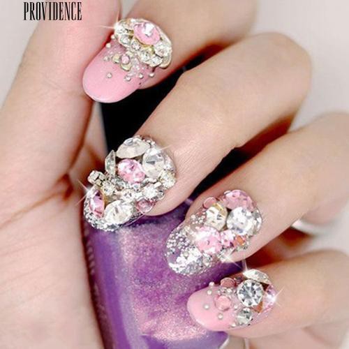 [Bayar Di Tempat] 12 Warna 3D 3mm Persegi Nail Dekorasi Pipih Shiny Rhinestone DIY Nail Art Tips