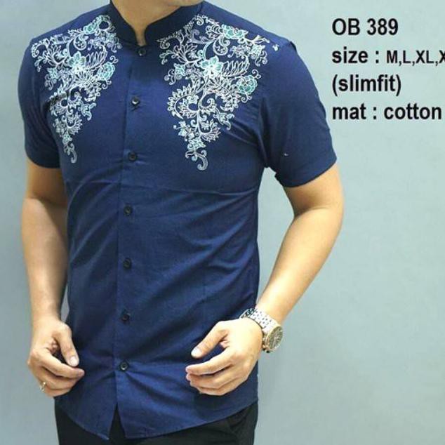 Promo KEMEJA BATIK KOKO SLIM FIT MEWAH PRIA SLIMFIT OB 389