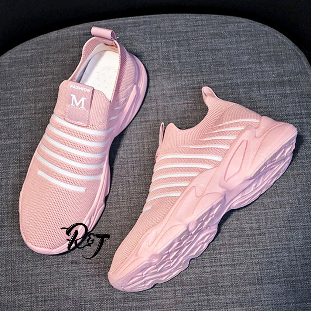 Sepatu sneakers wanita sepatu olahraga fashion import-pink 39