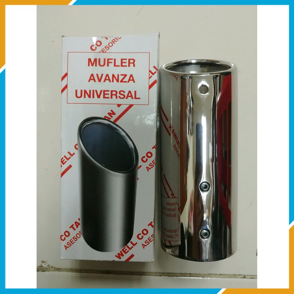 VARIASI TAIL PIPE muffler BUNTUT ujung knalpot VARIASI  MOBIL TOYOTA avanza / XENIA lama STENLIS CRO