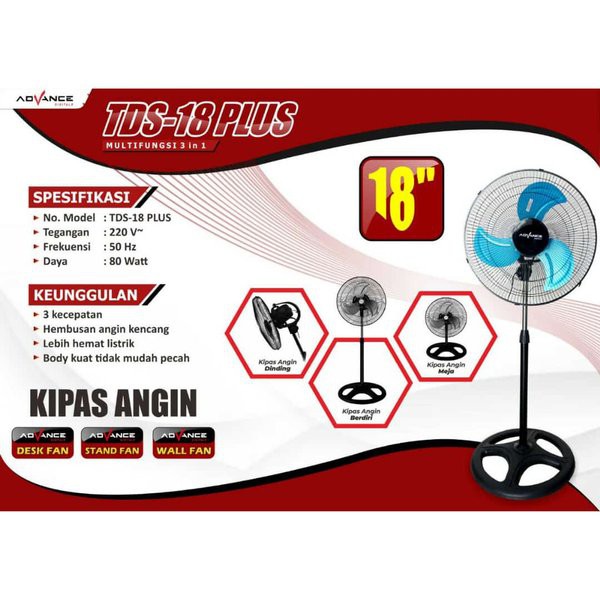 Kipas Angin Tornado Advance TDS 18 3in1 Angin super kencang garansi 1 tahun