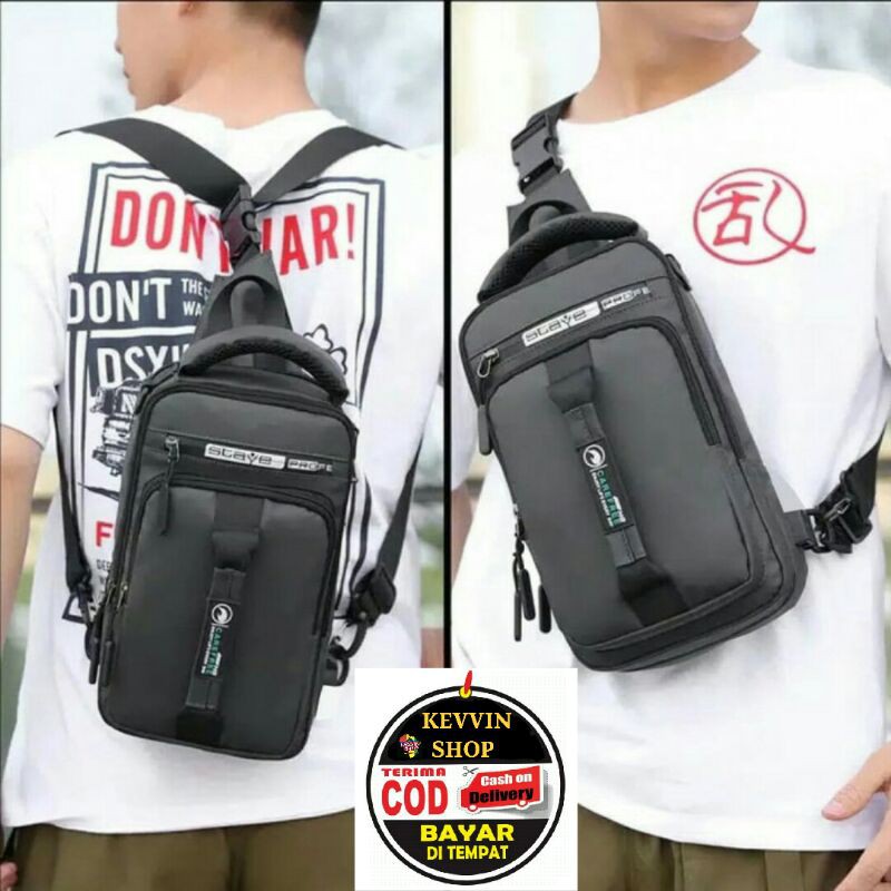 Tas Selempang Pria Multifungsi Tas Selempang Waterproof Haoshuai