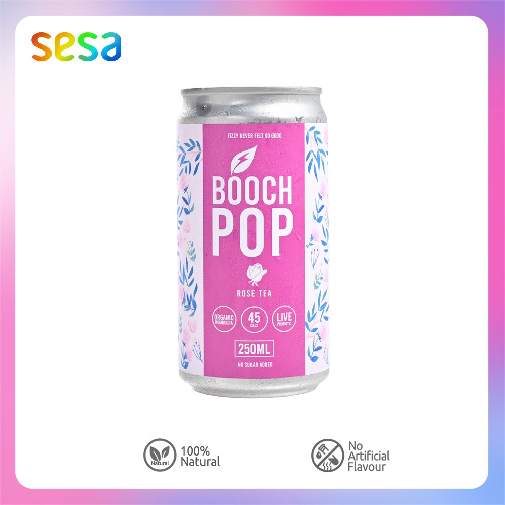 

Booch Pop - Organic Kombucha Rose Tea 250 ml