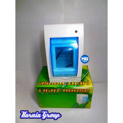 BOX MCB 2 GROUP INDIKATOR LED BOKS SEKRING MCB ISI 2 TANAM DAN TEMPEL TEMBOK