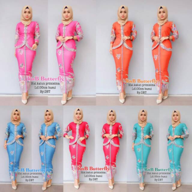 Kebaya set buterfly pramugari