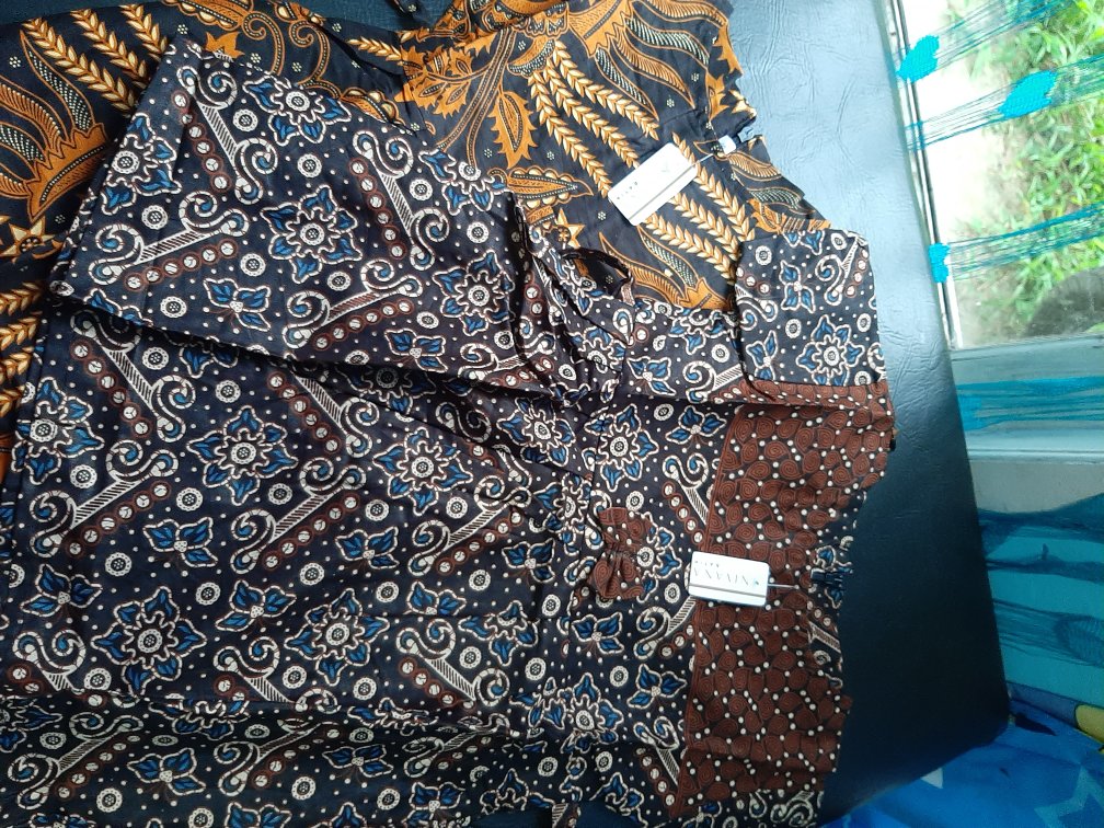Nivana - Batik Couple Ayah Anak Manggar Sogan Hem Kemeja Sarimbit Keluarga Modern Seragam