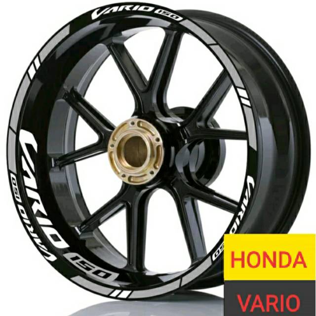 STICKER VELG CUTTING STICKER HONDA VARIO VELG HITAM-STICKER PUTIH ABU
