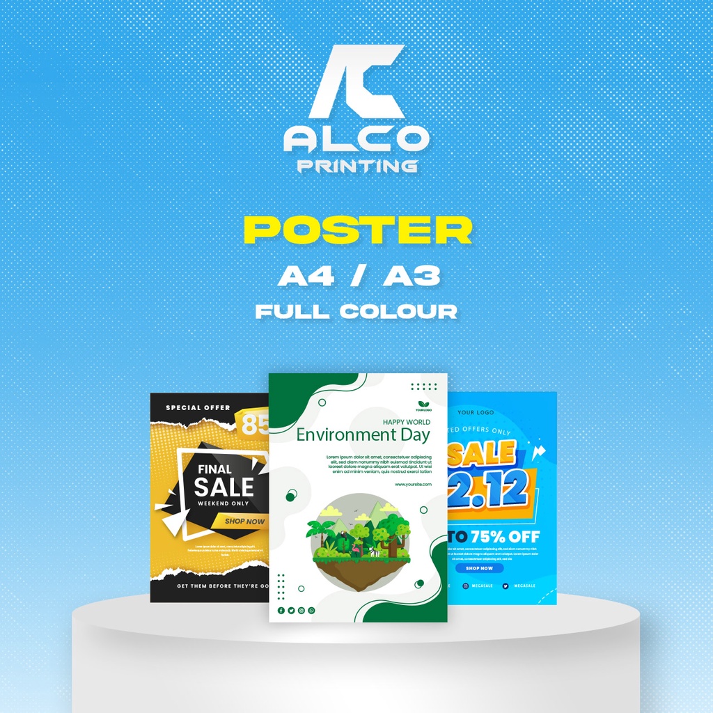 Jual POSTER DINDING | ART PAPER 150Gsm & 260 Gsm | FREE DESIGN SESUAI