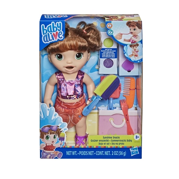 Baby Alive Sunshine Snacks - Brown BABY ALIVE BISA MAKAN DAN MINUM BONEKA