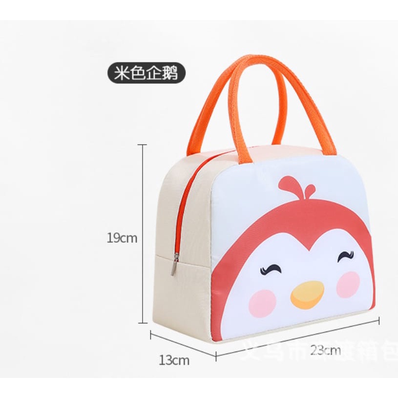 [BIG SALE] Lunch / Cooler Bag Tas Bekal Makanan Resleting ANIMAL 1 (Free ice jelly)