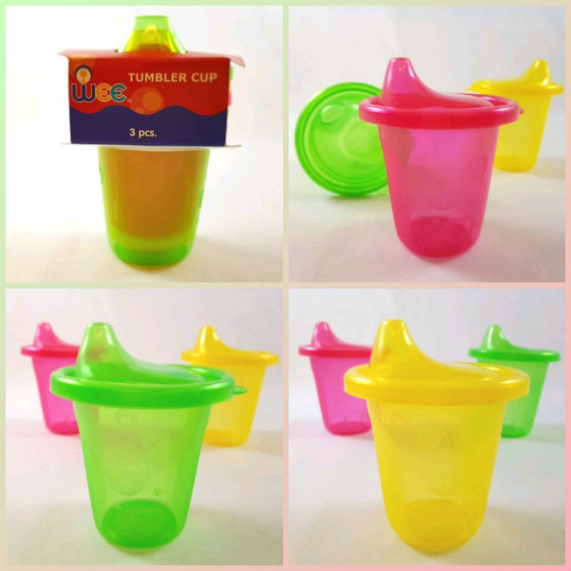 Tumbler Cup set 3 pcs warna warni BPA Free