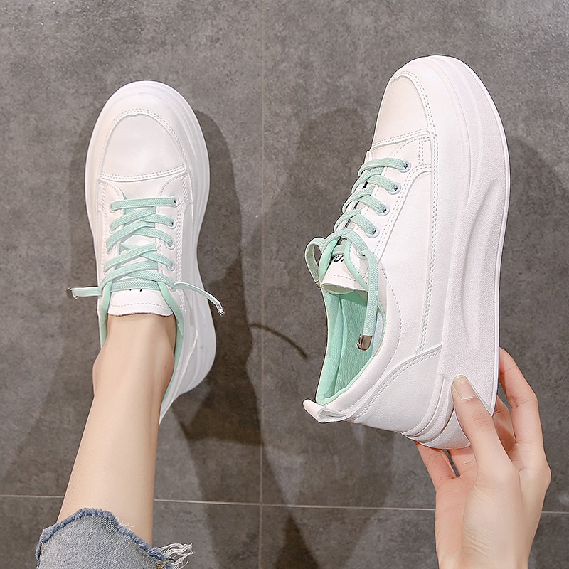 DNY Sepatu Sneakers Wanita Import Sneaker Sepatu Kets Putih Cewe Sepatu Casual Perempuan 0010-1