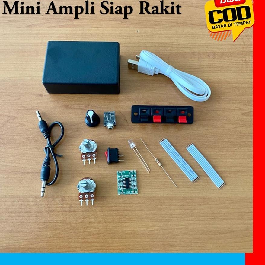 Paling Trending Paket mini amplifier siap rakit 2 potensio/ PAM 8403 / DIY Amplifier mini