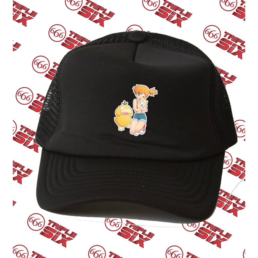 Topi Trucker Anime Pokemon Misty Togepi Psyduck