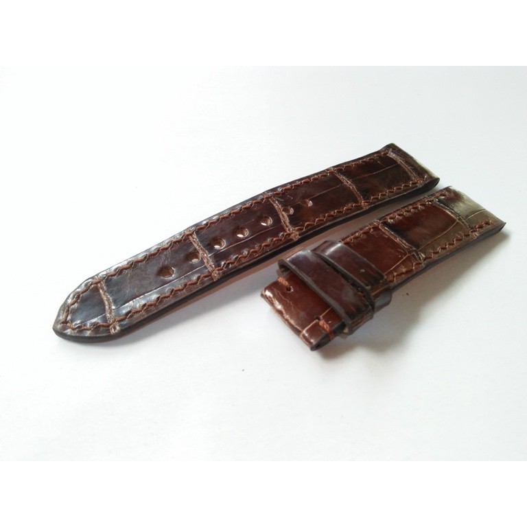 Handmade Strap Tali Jam Kulit Buaya Asli - Coklat