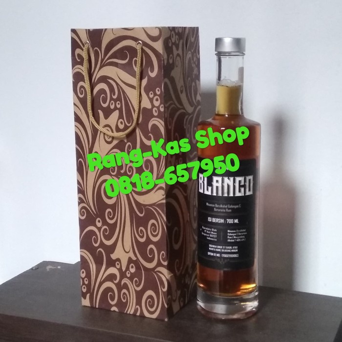 

READY COD Paper bag Batik Botol Wine / Madu samson doff - Cokelat GRATIS ONGKIR