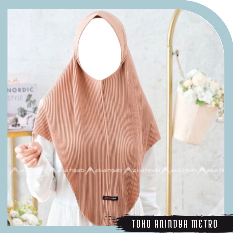 Hijab Instan/ Jilbab Instan/ Bergo Azka Hijab Jersey Prisket/ Plisket