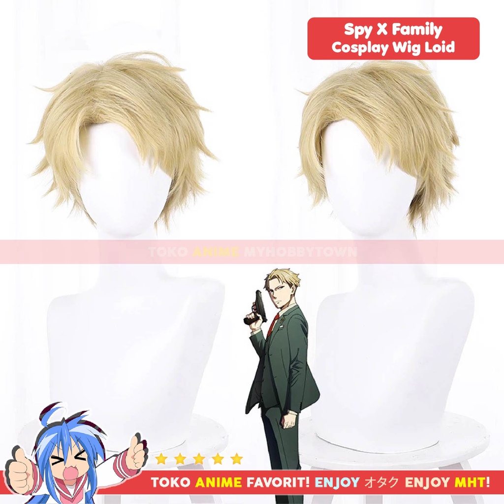 Wig Cosplay Anime Spy X Family : Loid Forger Blonde - Rambut Palsu