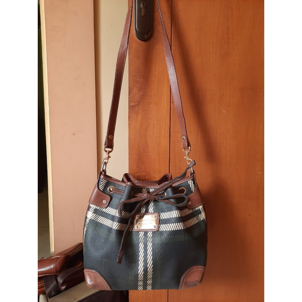 Tas Wanita Branded Second Bean Pole Tas Selempang Sling Bag