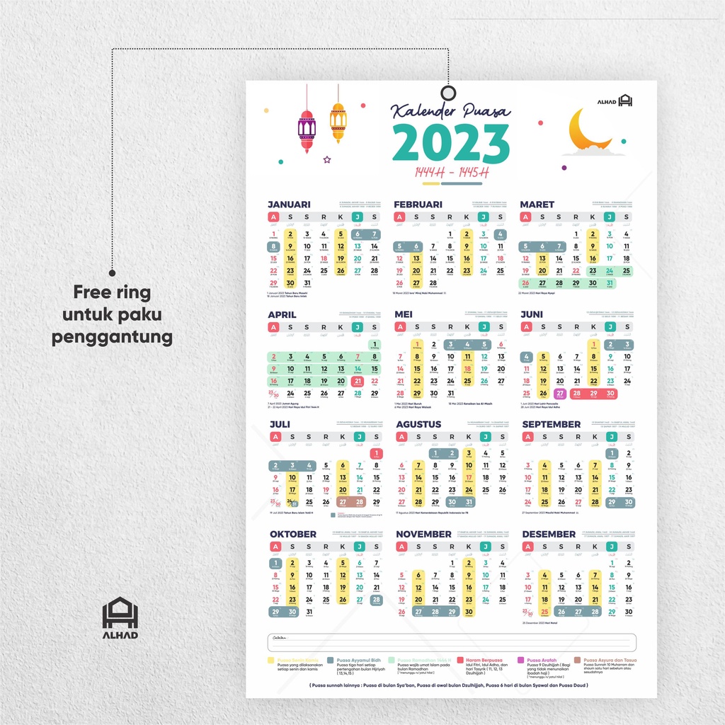 Jual Kalender Puasa 2023 I Komplit I Ukuran A3+ I A02 | Shopee Indonesia