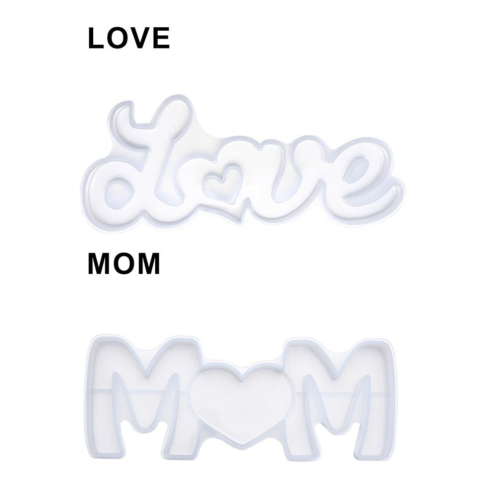 Cetakan Resin Huruf SOLIGHTER LOVE Mother's Day Resin Kerajinan Tangan Casting Molds