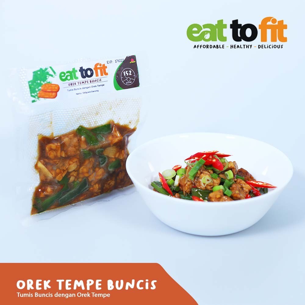 FROZEN FOOD MAKANAN DIET EAT TO FIT OREK TEMPE BUNCIS - 100gr