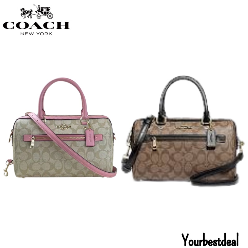 Coach Rowan Satchel In Signature Canvas F83607