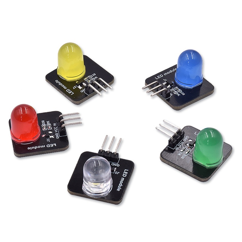 Vivi 20mm RGB LED Module Light-emitting Lamp Manik Sensor Diode Merah Kuning Biru Hijau Putih LED Untuk Bangunan Elektronik B