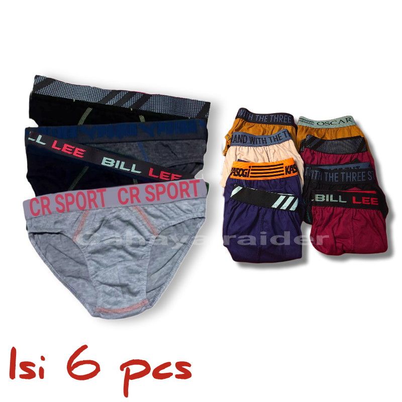 Craider-Celan Dalam Pria segitiga sport isi 6 pcs