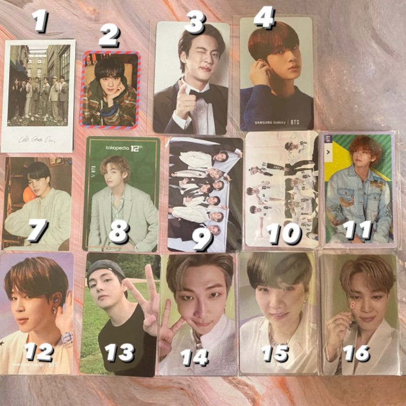 BTS Official Photocard PC BE Polaroid little wishes samsung the fact china orul in the soop 2 its fe