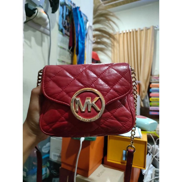 preloved tas Sling MK merah autentic