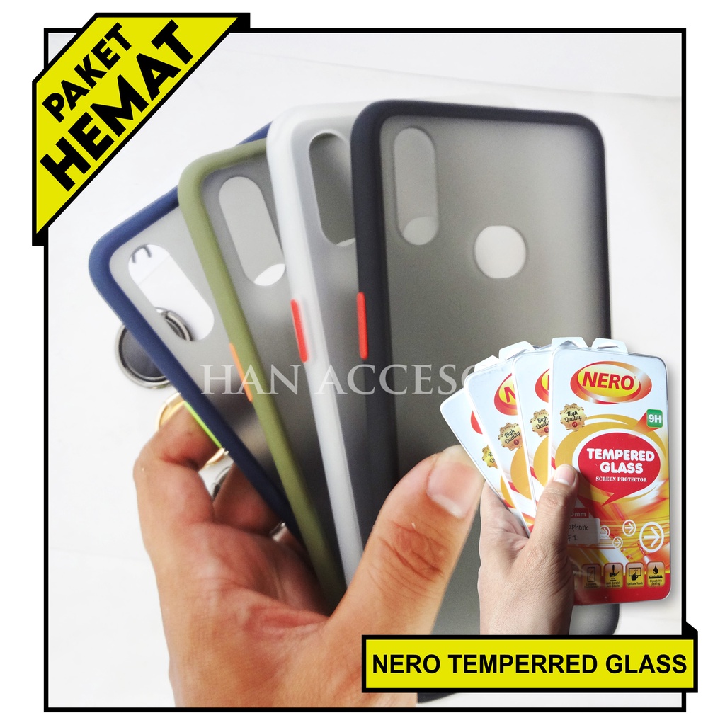 (PAKET HEMAT) Case Fuze Dove + Temperred Glass Samsung Galaxy A10/A10S/M10S/A11/M11/A20/A30/A30S/A50S/A50/A70/ Hardcase / Matte Colour / Case Candy