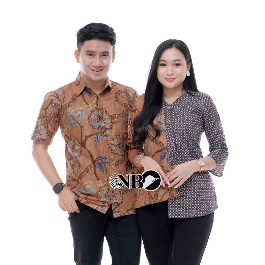 Baju Batik Couple Modern Atasan Baju Batik Pria Wanita Kantor