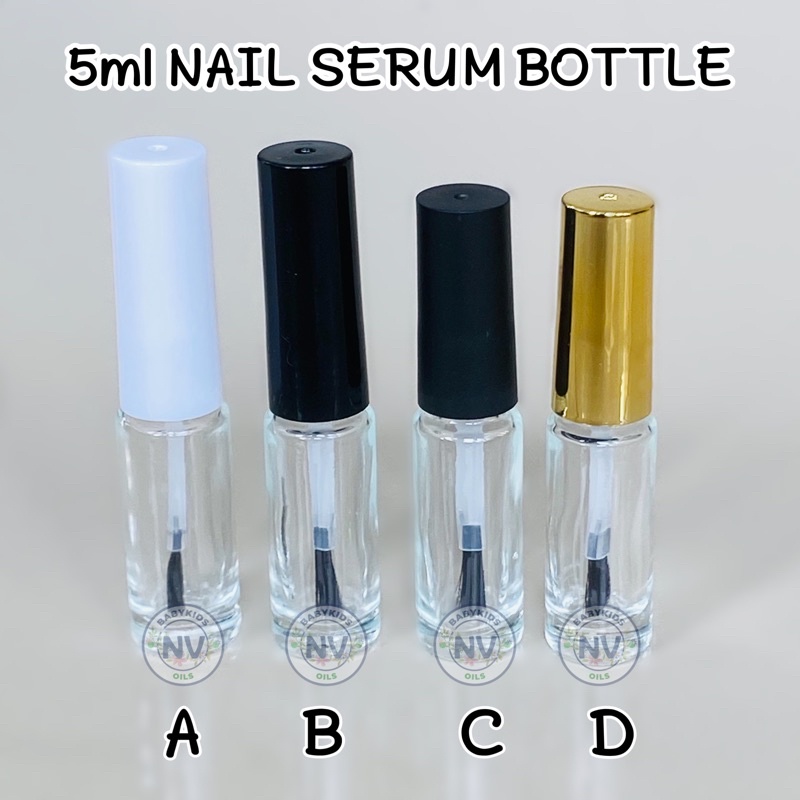 GLASS BOTTLE NAIL SERUM / BOTOL KACA SERUM KUKU / DIY NAIL SERUM EMPTY BOTTLE 5ml