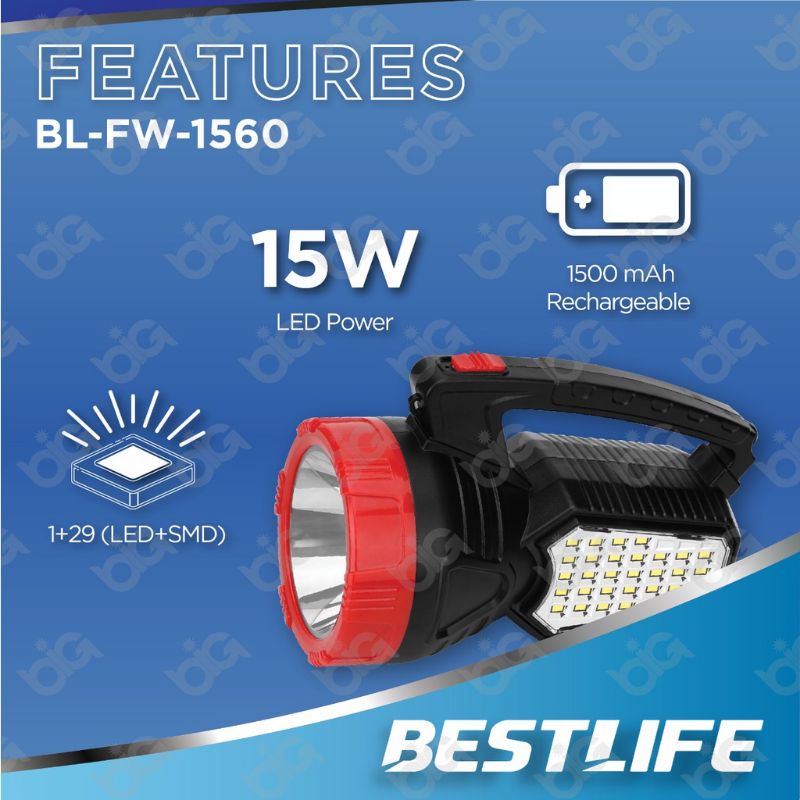 SENTER BESAR 15 W + 29 SMD BESTLIFE LED BL-FW-1560