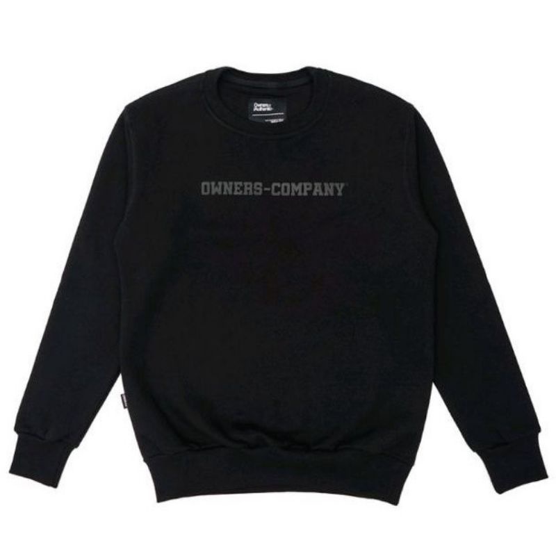 Owners - Company Sweater Crewneck Black On Grey